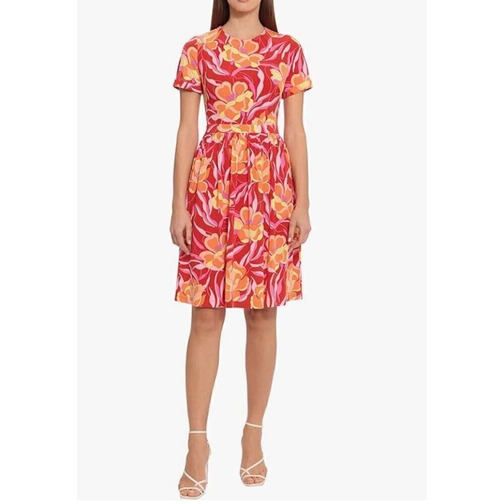 New Maggy London Women's Size US 0 Short Sleeve Matte Jersey Dress